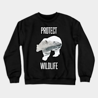 Protect wildlife - polar bear Crewneck Sweatshirt